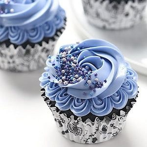 Декор кексов в оттенках голубого Волшебные идеи для вдохновения