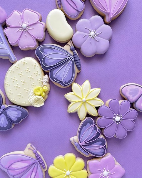 Весенние имбирные пряники - бабочки с росписью Волшебные идеи для вдохновения