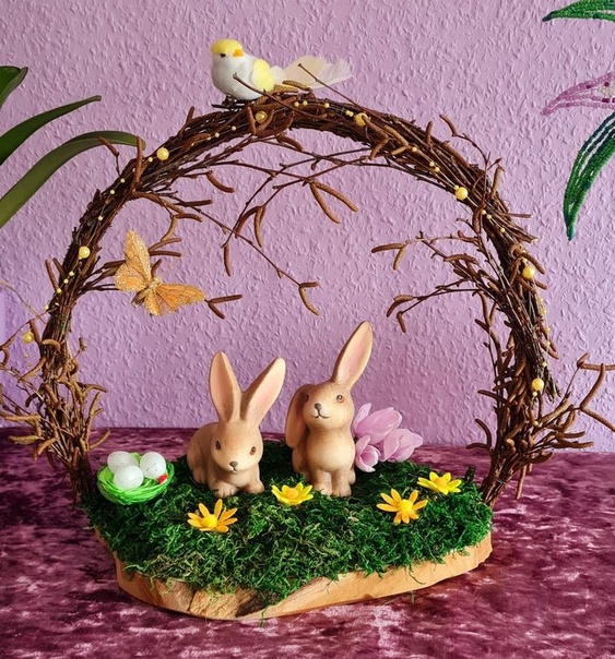 Весенние флористические композиции с зайцами Волшебная подборка идей для вдохновения