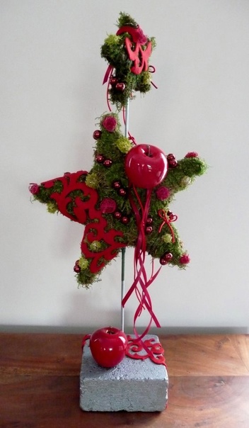 Флористические композиции - звезды с еловыми веточками Волшебная подборка идей для вдохновения