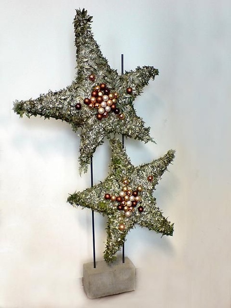 Флористические композиции - звезды с еловыми веточками Волшебная подборка идей для вдохновения
