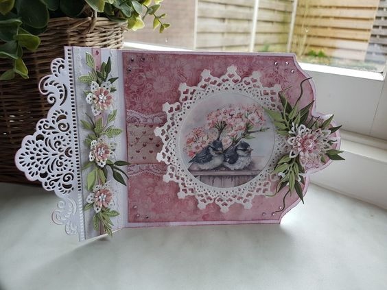Весенние скрапбукинг открытки в оттенках розового Волшебные идеи для вдохновения