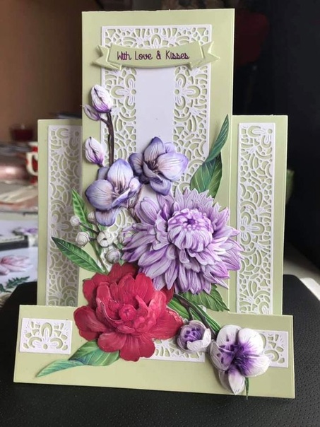 Весенние цветочные скрапбкинг открытки Волшебные идеи для вдохновения