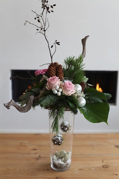Флористические композиции на вазочках с веточками Волшебная подборка идей для вдохновения