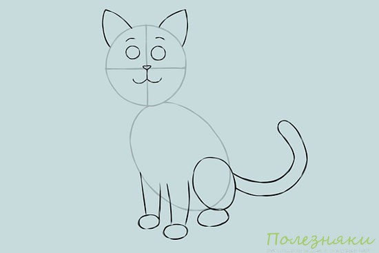 Как нарисовать кошку 4