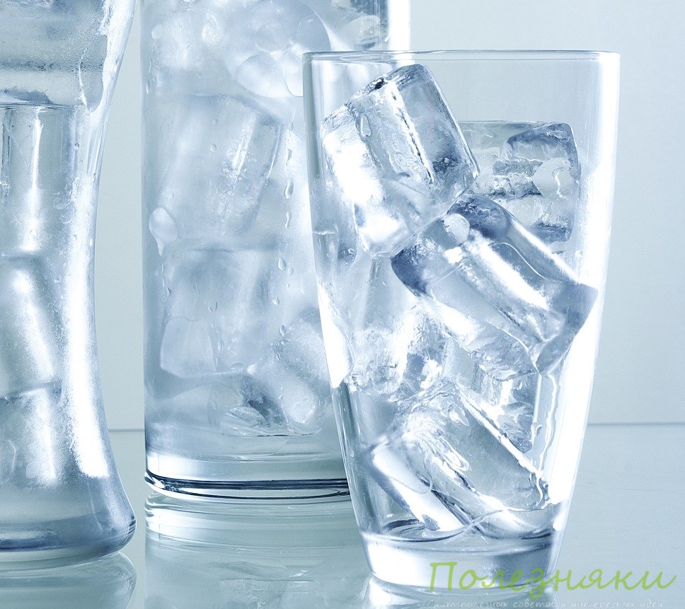 лед в стакане