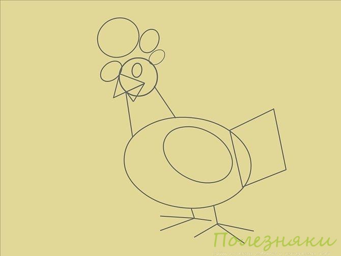 Как нарисовать курицу? (2 варианта)