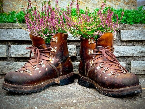 Миниатюрные сады в ботиночках, сапожках или туфельках