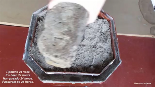 Идея вазона из цемента и песка.Поделки для сада.