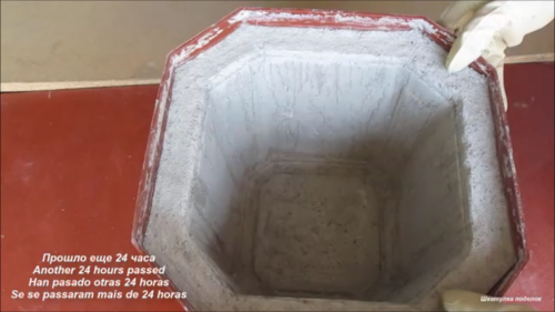 Идея вазона из цемента и песка.Поделки для сада.