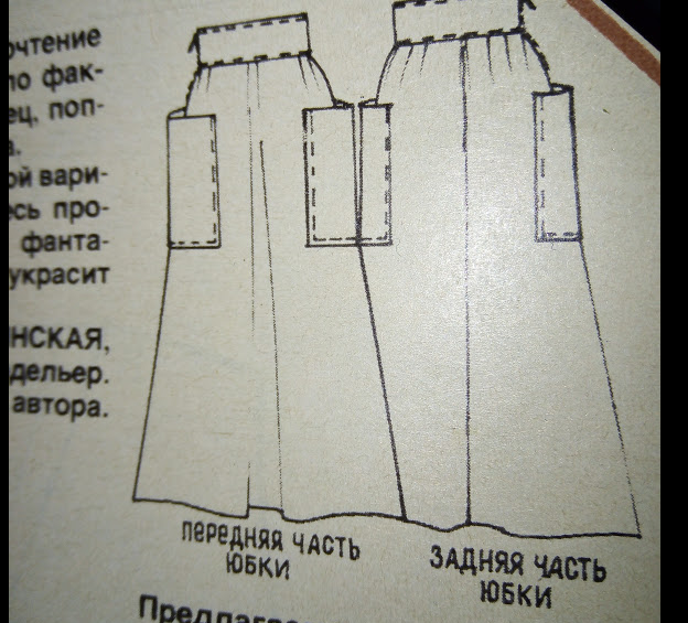Привет из страны Советов (1). Широкая юбка на поясе с карманами (выкройка с описанием)